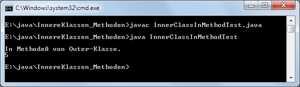 Java Innere Klasse Methode