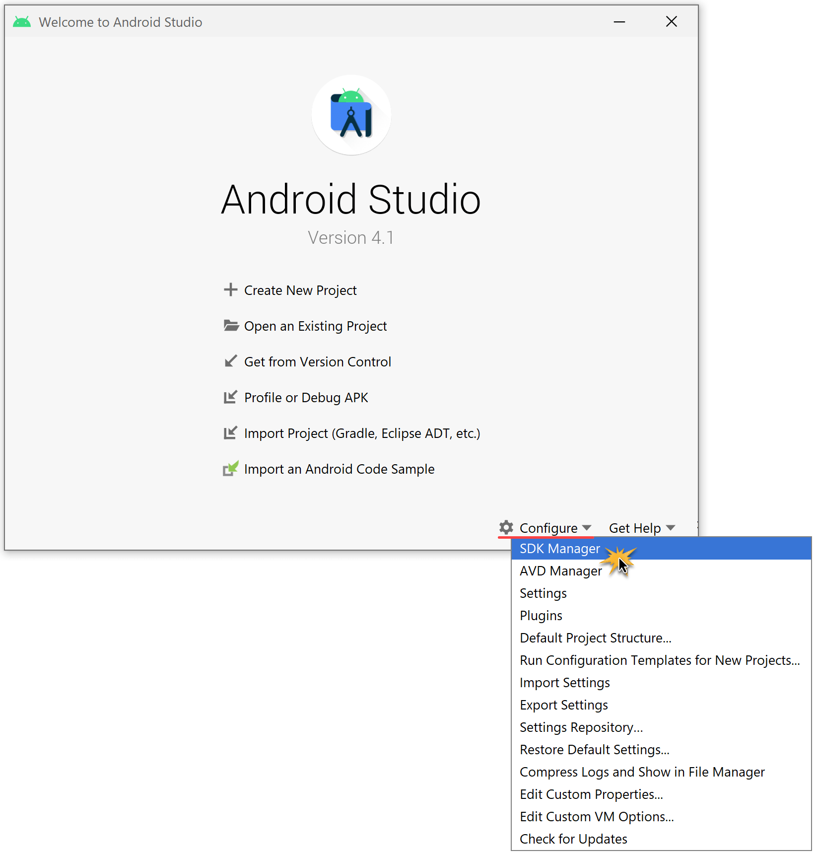 sdk manager android studio download
